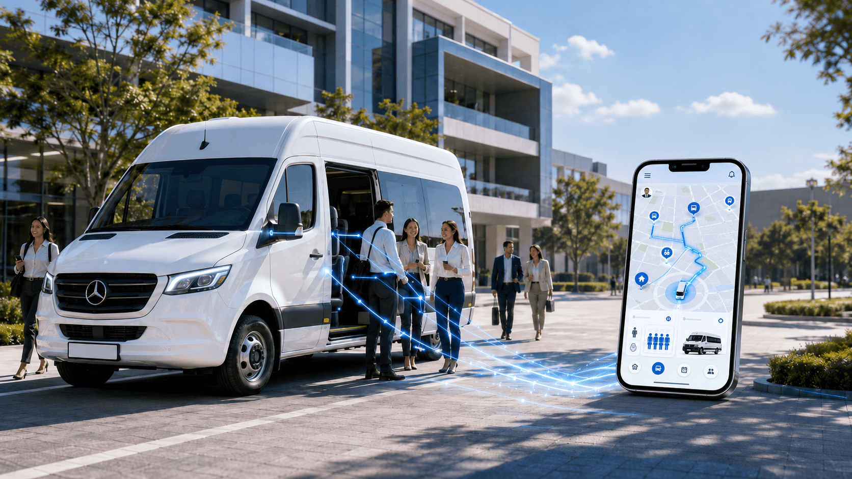Mobil uygulama üzerinden dijital olarak yönetilen kurumsal personel servisi